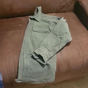 Green, heavy flannel shirt